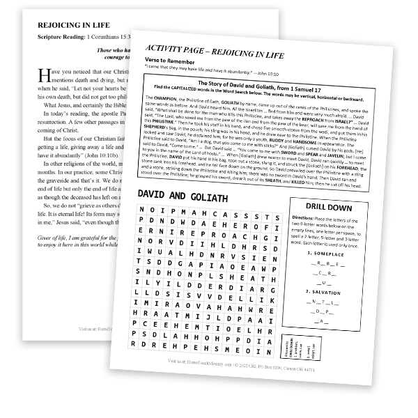 HomeTouch Adult Devotionals and Activity Pages Set 5